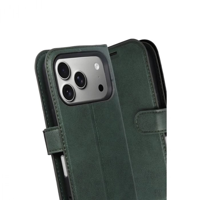 Apple İphone 17 Pro Trend S Plus Kapaklı Kılıf - Yeşil