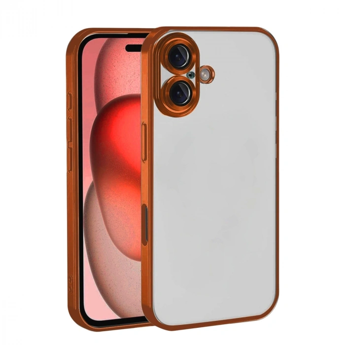 Apple İphone 17 Razer Lensli Silikon - Turuncu