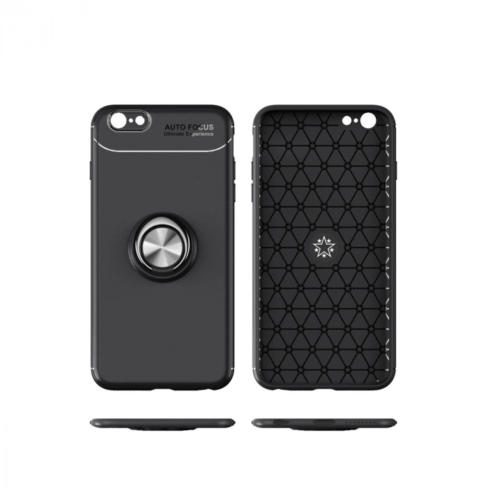 Apple İphone 6 Kılıf Range Yüzüklü Silikon - Kırmızı