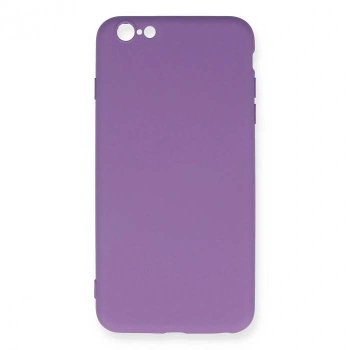 Apple İphone 6 Plus Kılıf Nano İçi Kadife Silikon - Mor