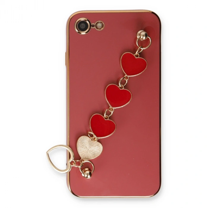 Apple İphone 7 Kılıf Esila Silikon - Kırmızı