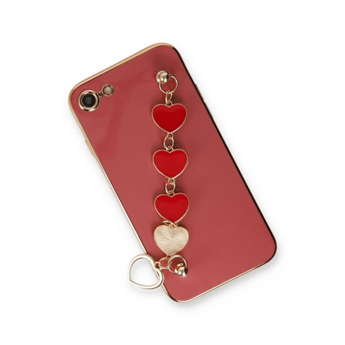 Apple İphone 7 Kılıf Esila Silikon - Kırmızı