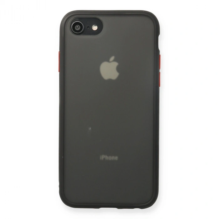 Apple İphone 7 Kılıf Montreal Silikon Kapak - Siyah