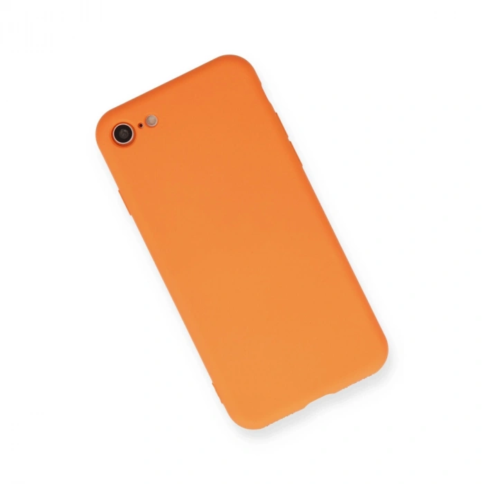 Apple İphone 7 Kılıf Nano İçi Kadife Silikon - Turuncu