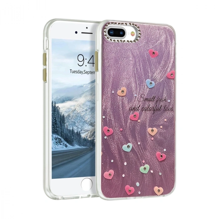 Apple İphone 7 Plus Kılıf Blade Aynalı Desenli Kapak - Desen 8