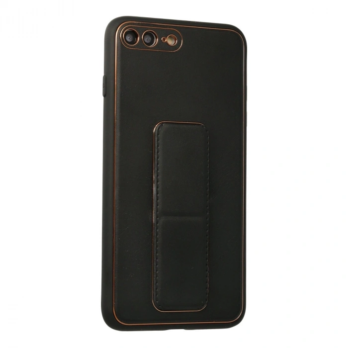 Apple İphone 7 Plus Kılıf Coco Deri Standlı Kapak - Siyah