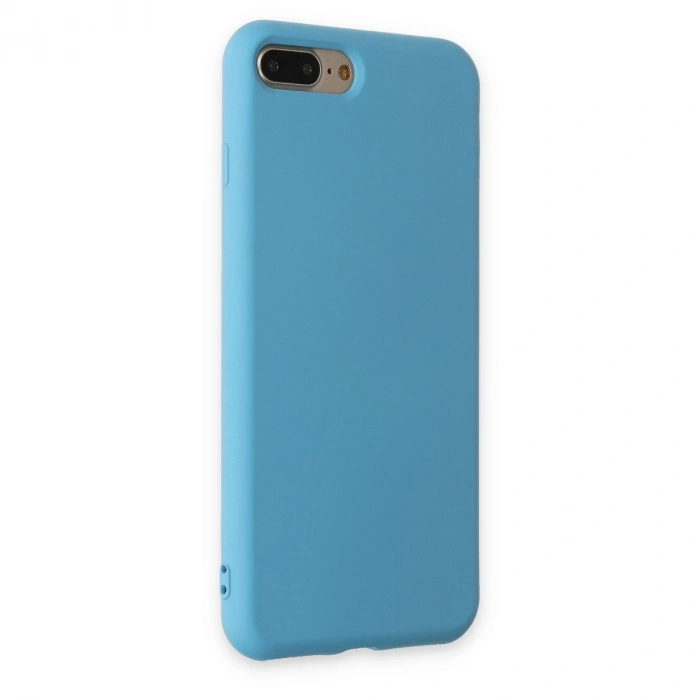 Apple İphone 7 Plus Kılıf Nano İçi Kadife Silikon - Mavi