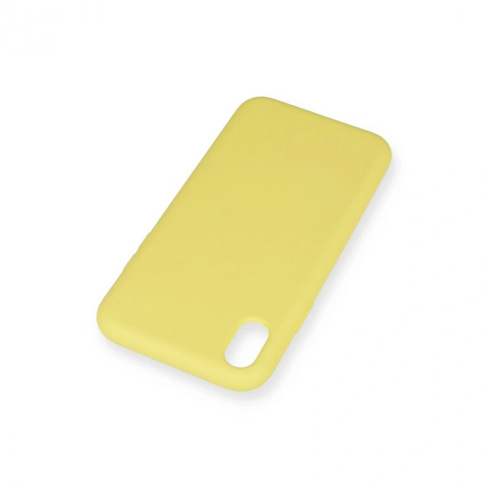 Apple İphone Xr Kılıf Nano İçi Kadife Silikon - Sarı