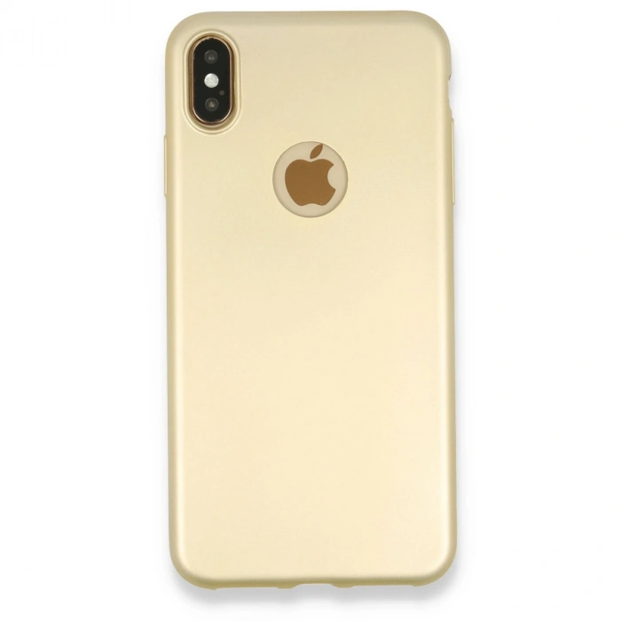 Apple İphone Xs Max Kılıf First Silikon - Gold