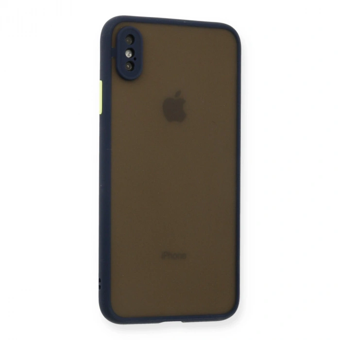 Apple İphone Xs Max Kılıf Montreal Silikon Kapak - Lacivert