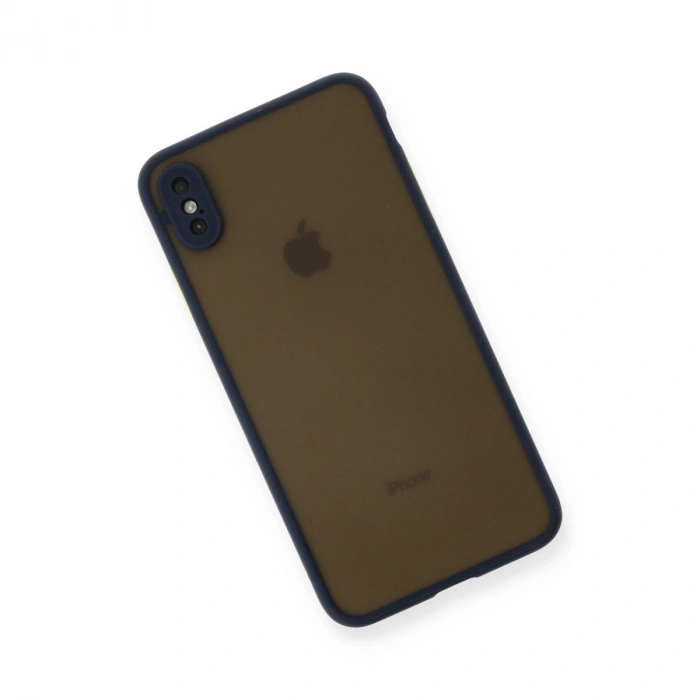 Apple İphone Xs Max Kılıf Montreal Silikon Kapak - Lacivert