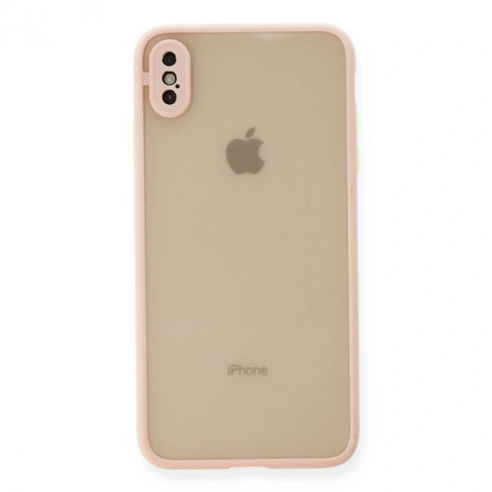 Apple İphone Xs Max Kılıf Montreal Silikon Kapak - Pembe