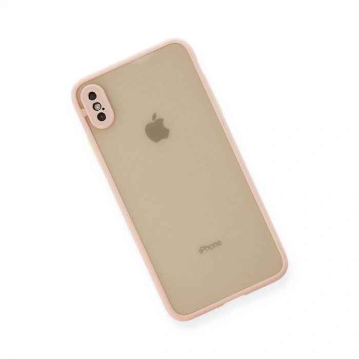 Apple İphone Xs Max Kılıf Montreal Silikon Kapak - Pembe