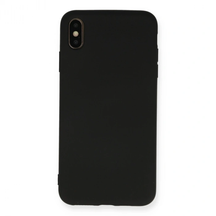 Apple İphone Xs Max Kılıf Nano İçi Kadife Silikon - Siyah