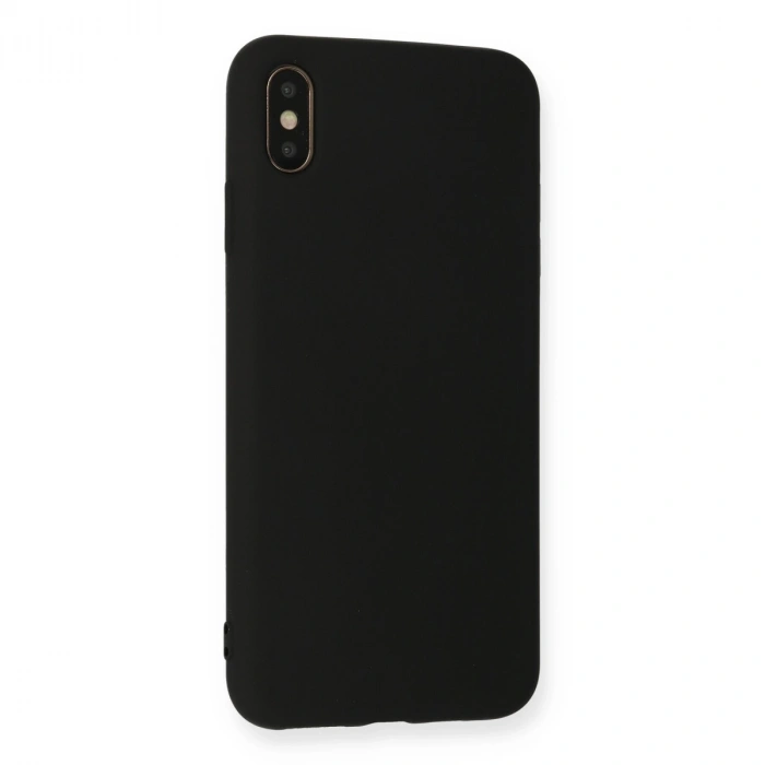 Apple İphone Xs Max Kılıf Nano İçi Kadife Silikon - Siyah