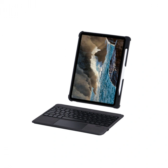 Apple T5206d İpad 10.2 (7.nesil) Kılıf İnter Ledli Klavyeli Tablet Kılıfı - Siyah