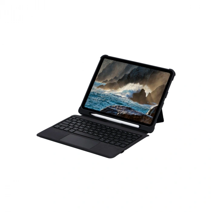 Apple T5206d İpad 10.2 (7.nesil) Kılıf İnter Ledli Klavyeli Tablet Kılıfı - Siyah