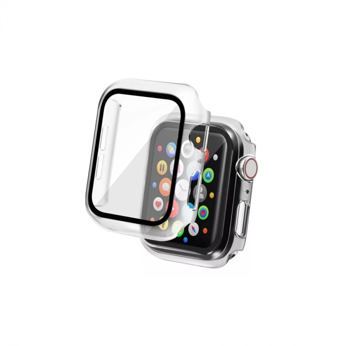 Apple Watch 38mm Camlı Kasa Ekran Koruyucu - Şeffaf