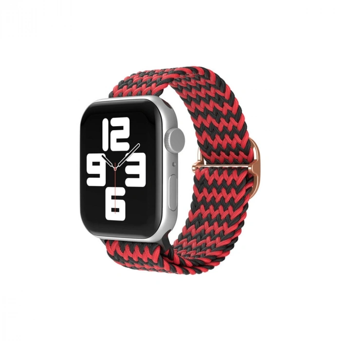 Apple Watch 38mm  Kordon - Zigzag Kırmızı-siyah