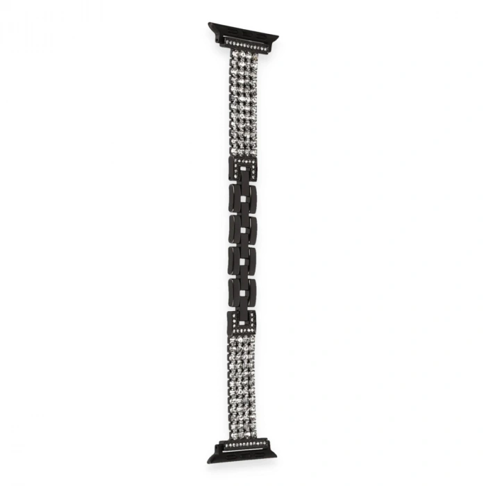 Apple Watch 38mm Live Taşlı Kordon (saat Değildir) - Siyah