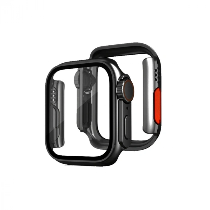 Apple Watch 41mm Watch 49mm Kasa Dönüştürücü Ve Ekran Koruyucu - Siyah