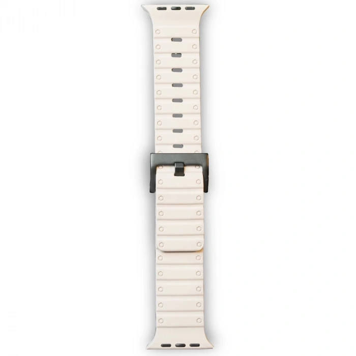 Apple Watch 42mm Magnus Mıknatıslı Silikon Kordon (saat Değildir) - Yıldız Işığı