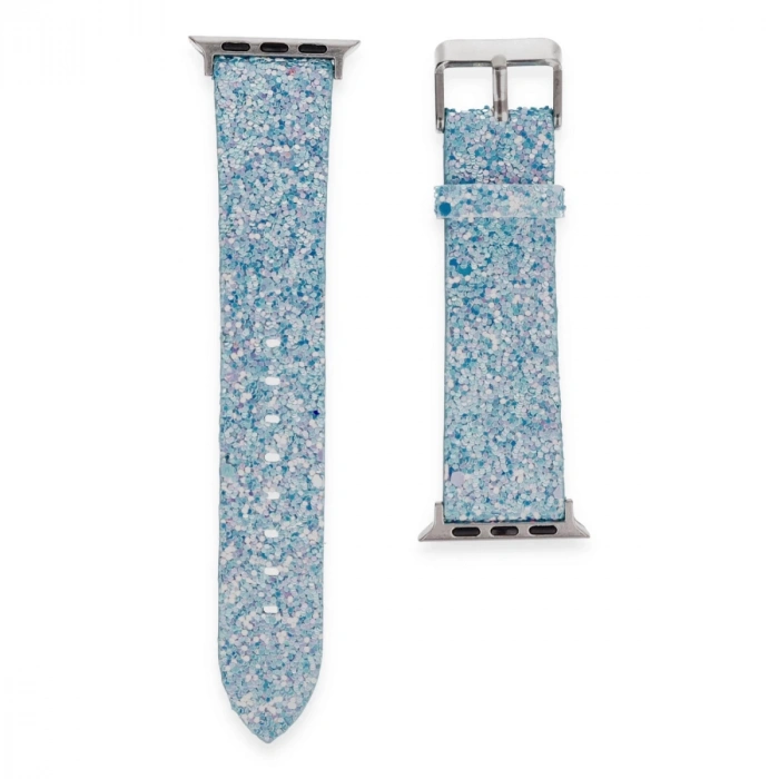 Apple Watch 42mm Ry Taşlı Kordon - Turkuaz
