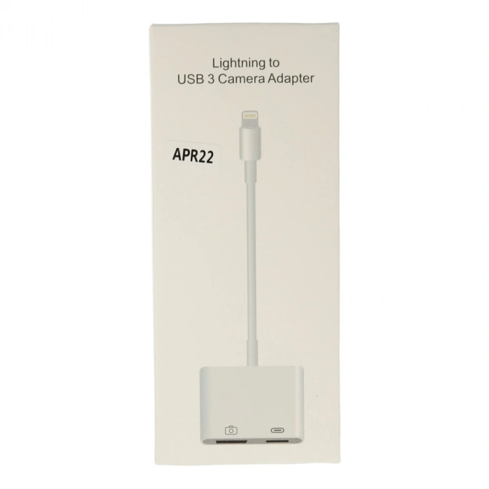 Apr22 Iphone Otg 2in1 - Beyaz