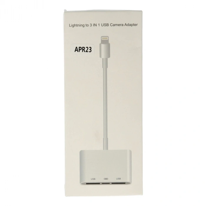 Apr23 Iphone Otg 3in1 - Beyaz