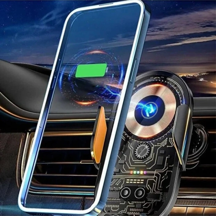 Araç İçi Kablosuz Şarjlı Telefon Tutucu