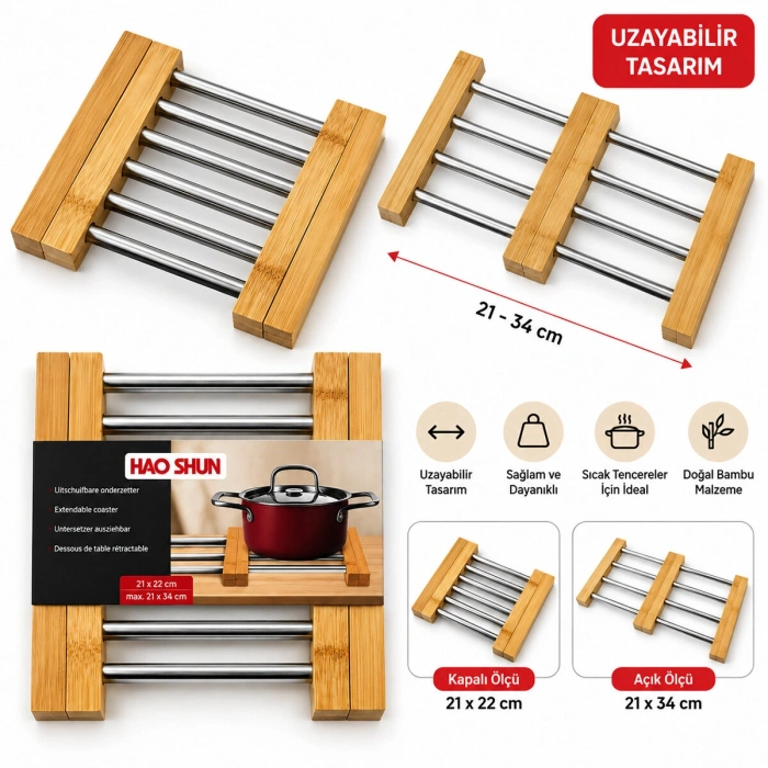 Ayarlanabilir Metal Nihale Bambu Ayak 21x22---21x34cm (5580)