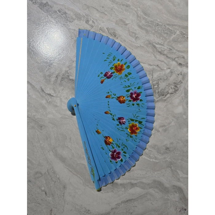 Bambu Çift Taraflı Yelpaze Karışık Renkler 12li Paket