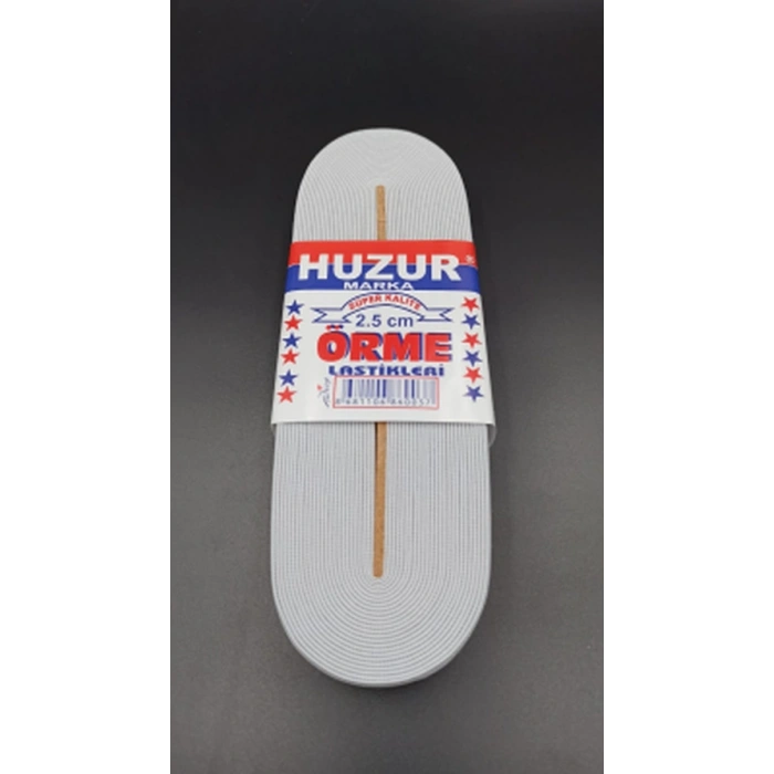 Beyaz - 2.5cm Paça Lastik Geniş 10mt. (5580)
