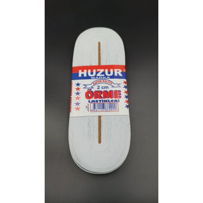 Beyaz - 2cm Paça Lastik Yassı Geniş 10mt (5580)