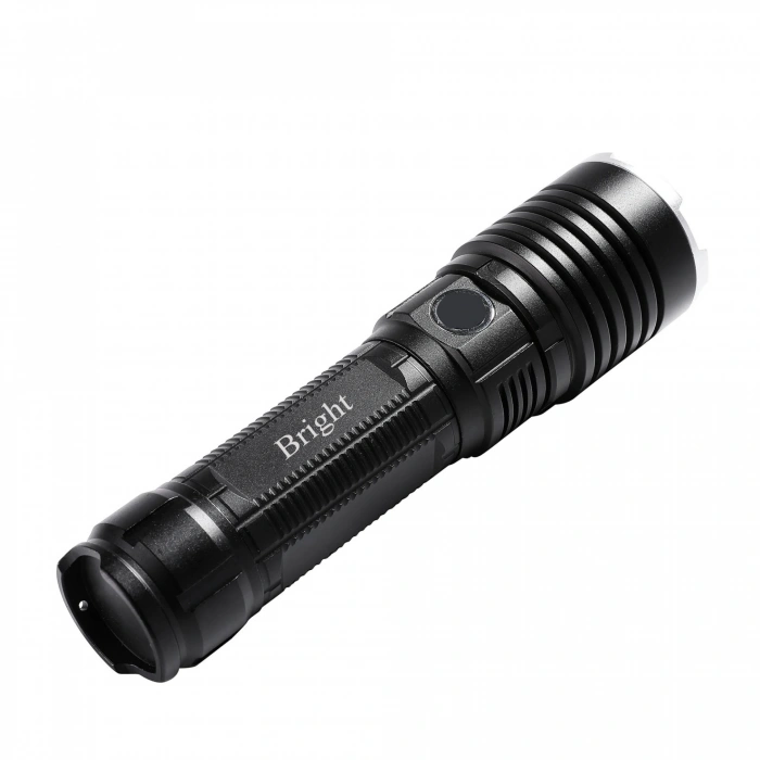 Bright Ght-5761 Xp90 Led 3 Mod Zoomlu Yağmur Suyu Geçirmez Şarjlı El Feneri 26650 Pilli