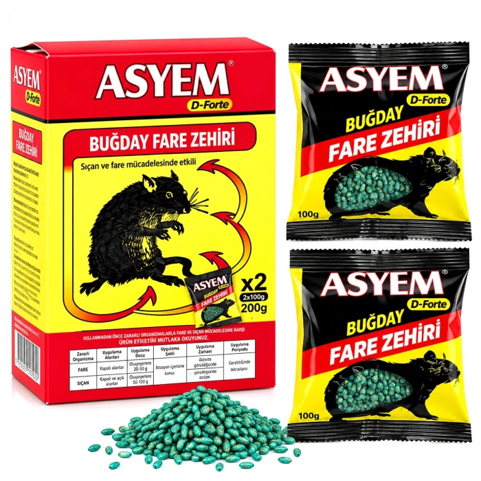 Buğday Fare Yemi Zehiri 2x100=200gr (5580)