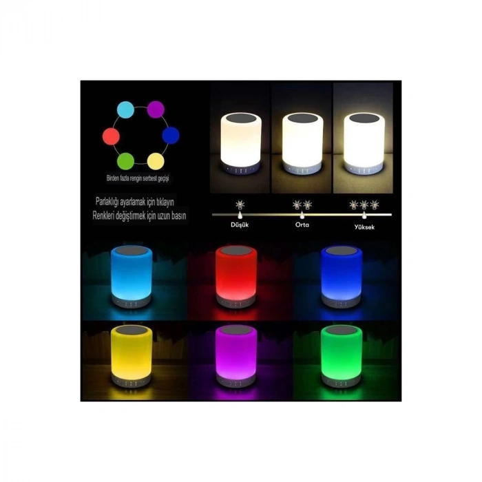 Cl-671 Şarjlı Dokunmatik Gece Lambalı Bluetooth Hoparlör