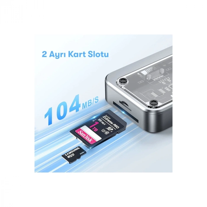 Dönüştürücü 10in1 Hub Sw10v - Gri