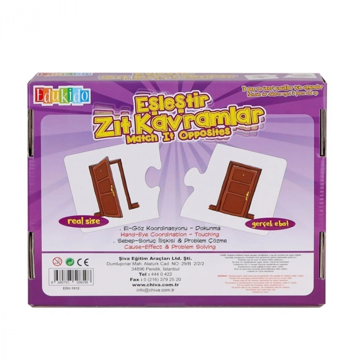 Edu-1012 Eşleştir Zıt Kavramlar -chiva