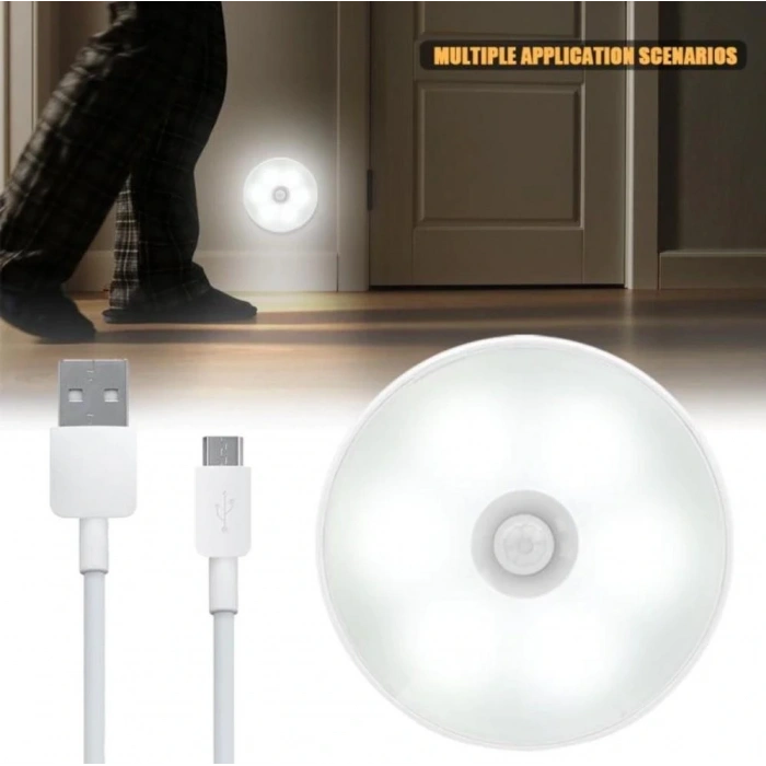 Hareket Sensörlü Usb Şarjlı Led Işık Lamba