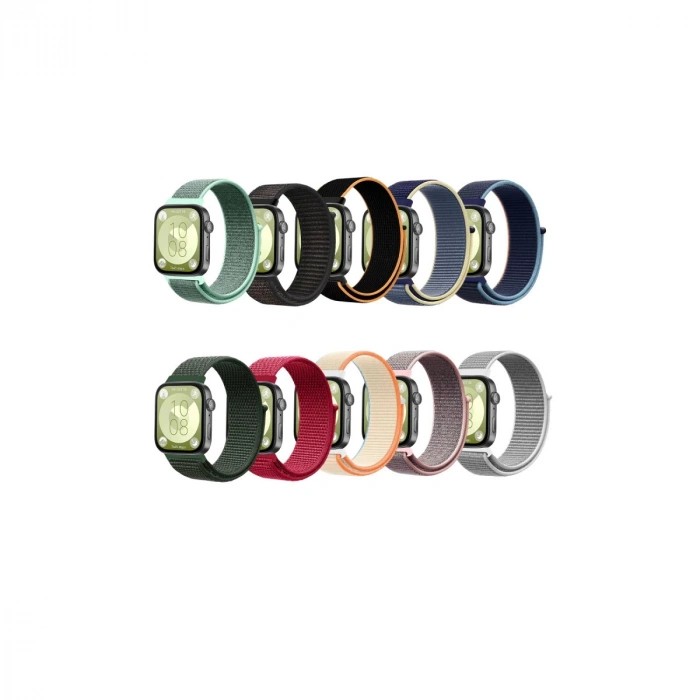 Huawei Fit 4 Hasırlı Cırtcırtlı Kordon - Siyah-turuncu