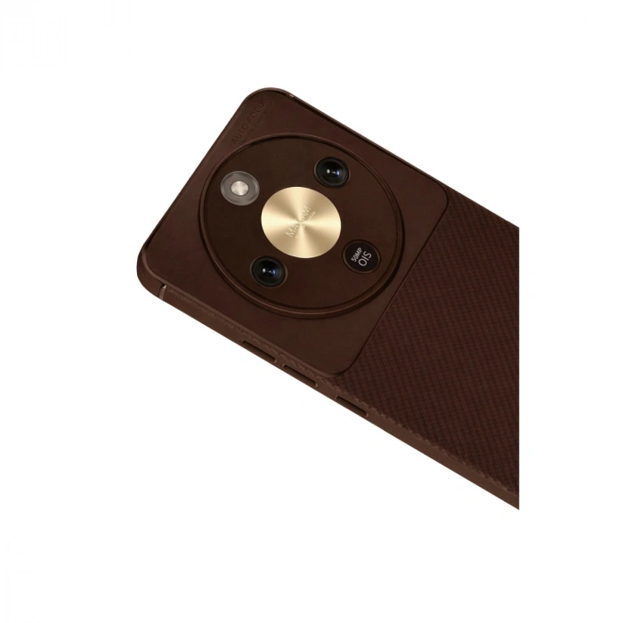 Huawei Honor Magic 8 Lite Auto Focus Karbon Kapak - Kahverengi