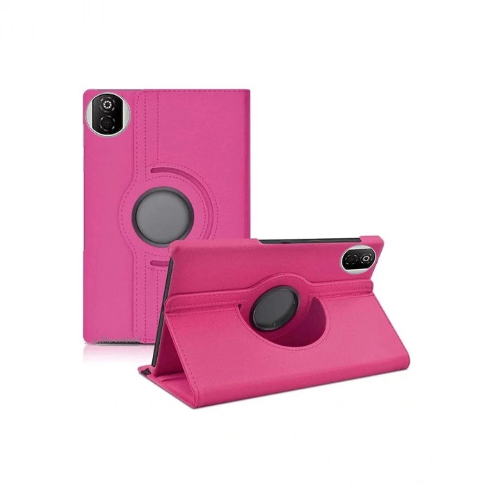 Huawei Honor Pad X7 360 Tablet Deri Kılıf - Pembe
