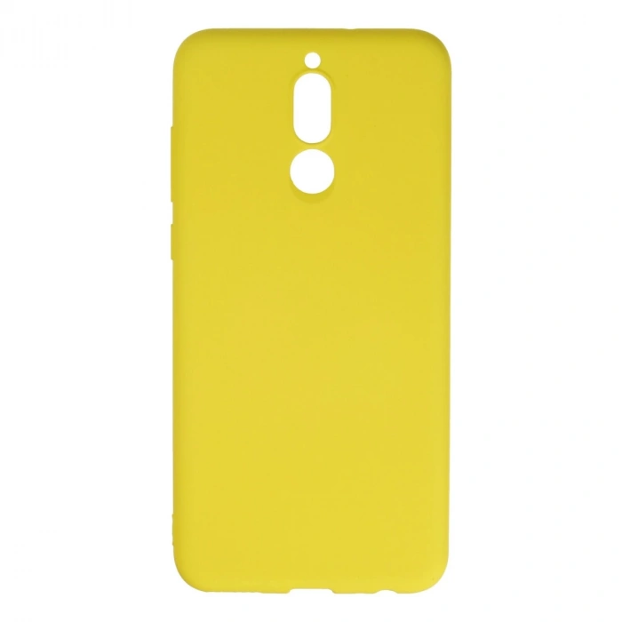 Huawei Mate 10 Lite Kılıf Nano İçi Kadife Silikon - Sarı