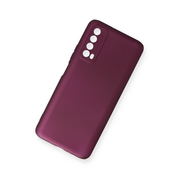 Huawei P Smart 2021 Kılıf First Silikon - Mürdüm