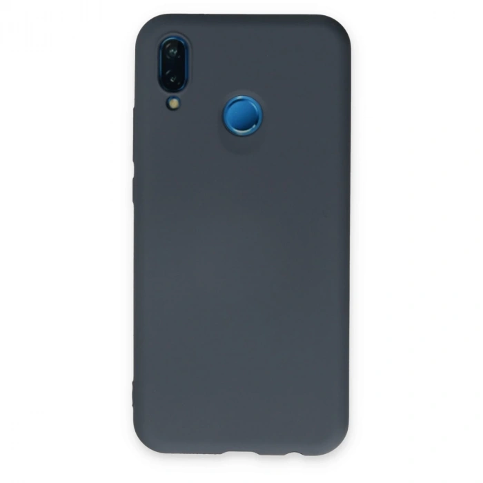 Huawei P20 Lite Kılıf Nano İçi Kadife Silikon - Gri