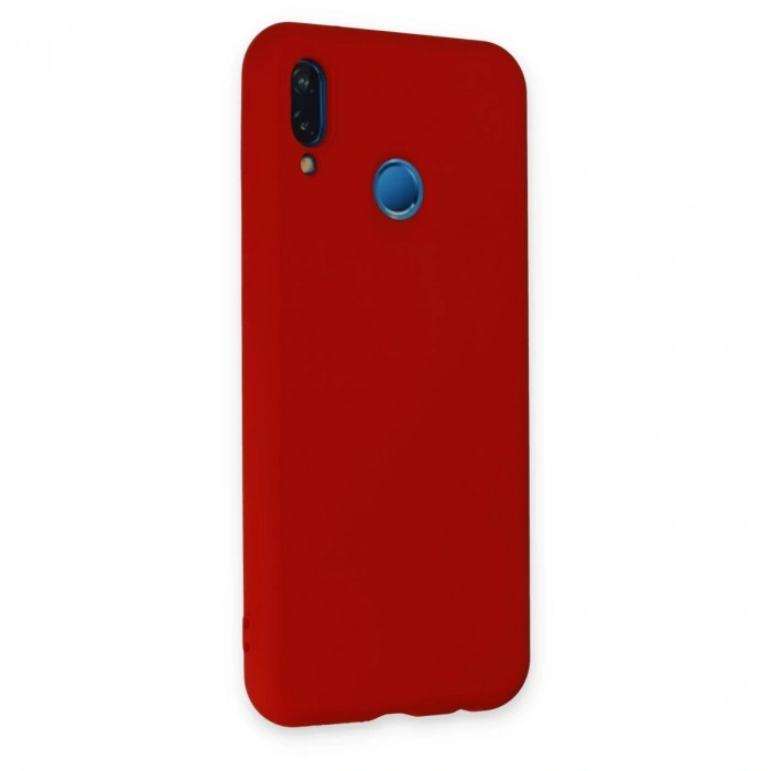 Huawei P20 Lite Kılıf Nano İçi Kadife Silikon - Kırmızı