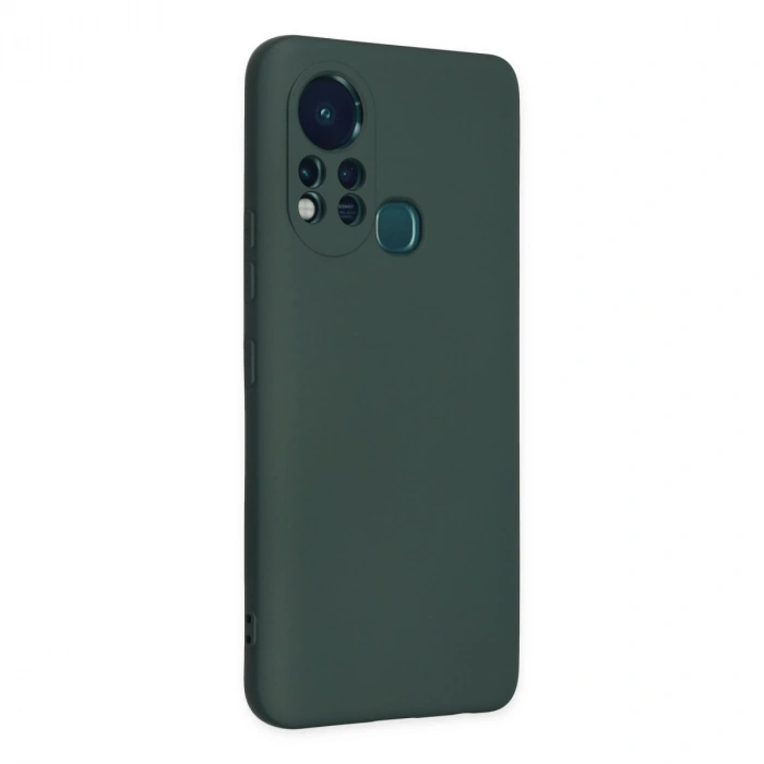 İnfinix Hot 11s Kılıf Nano İçi Kadife Silikon - Koyu Yeşil