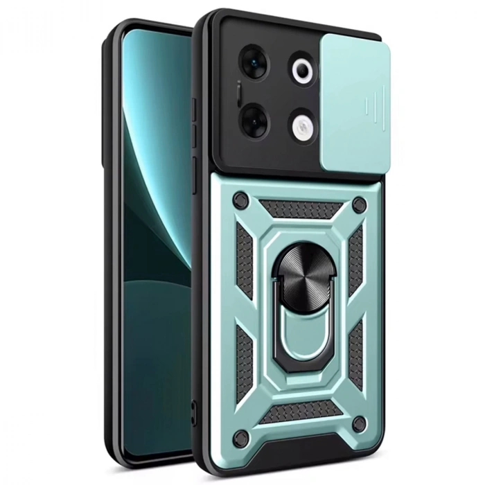 İnfinix Zero 30 5g Kılıf Pars Lens Yüzüklü Silikon - Yeşil