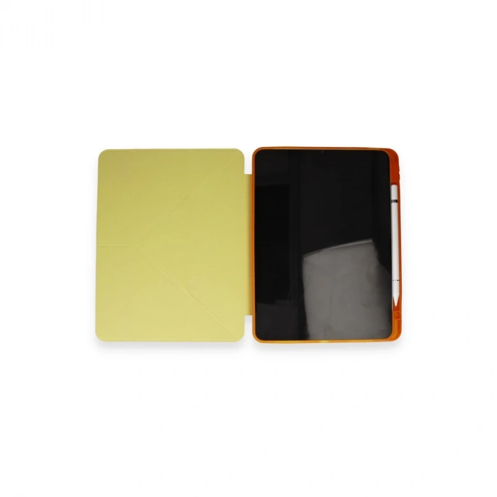 İpad Pro 11 (2018) Kılıf Kalemlikli Mars Tablet Kılıfı - Açık Sarı